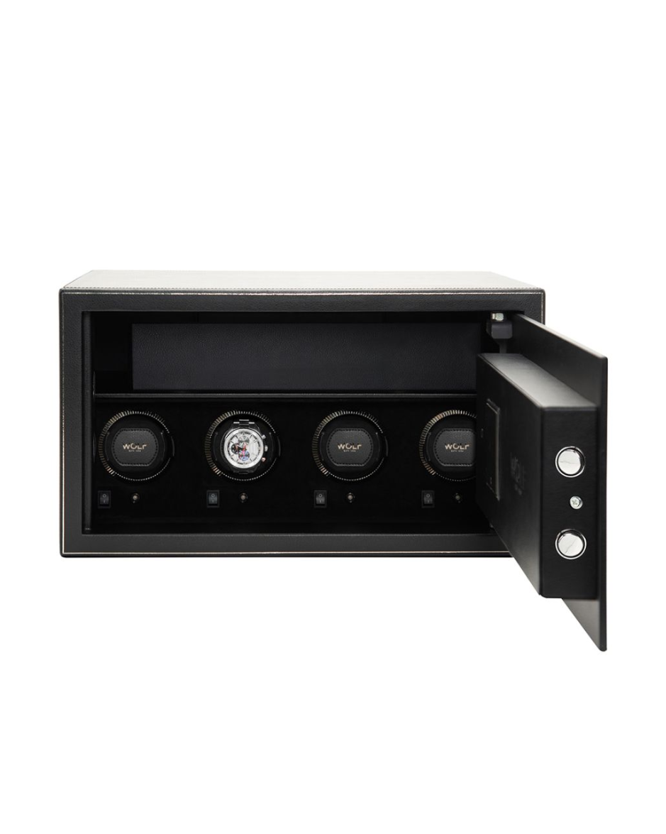Caja Fuerte WOLF The Den con 4 Winders para Relojes Automáticos