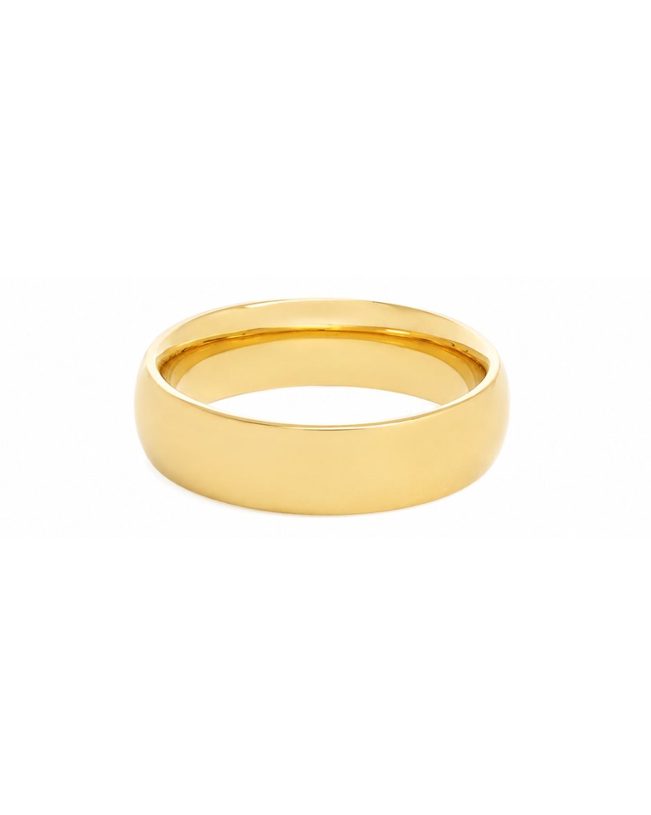 Argolla de Matrimonio Confort en Oro Amarillo de 10K | 6 mm