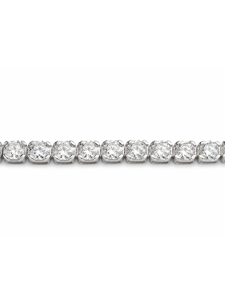 Pulsera Tipo Tenis con Diamantes de Laboratorio Corte Redondo Brillante 1 CTW en Oro Blanco