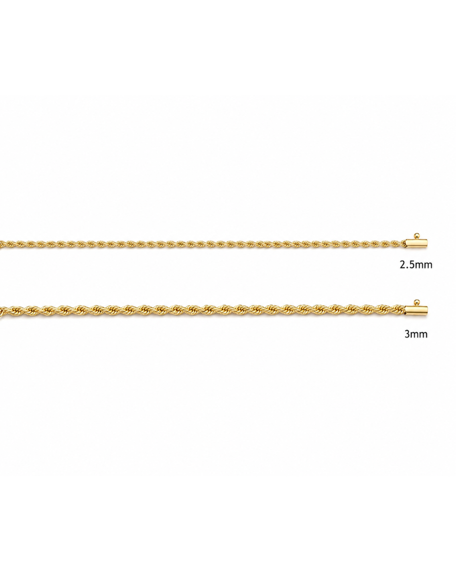Pulso Torsal en Oro Amarillo 10K 2.5 mm