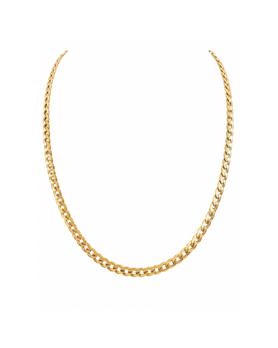 Cadena Cubana Oro Amarillo 14K 60 cm