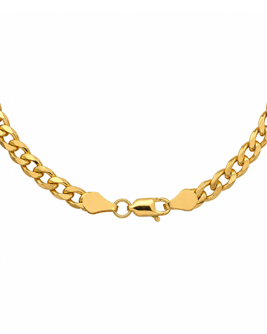 Cadena Cubana Oro Amarillo 14K 60 cm