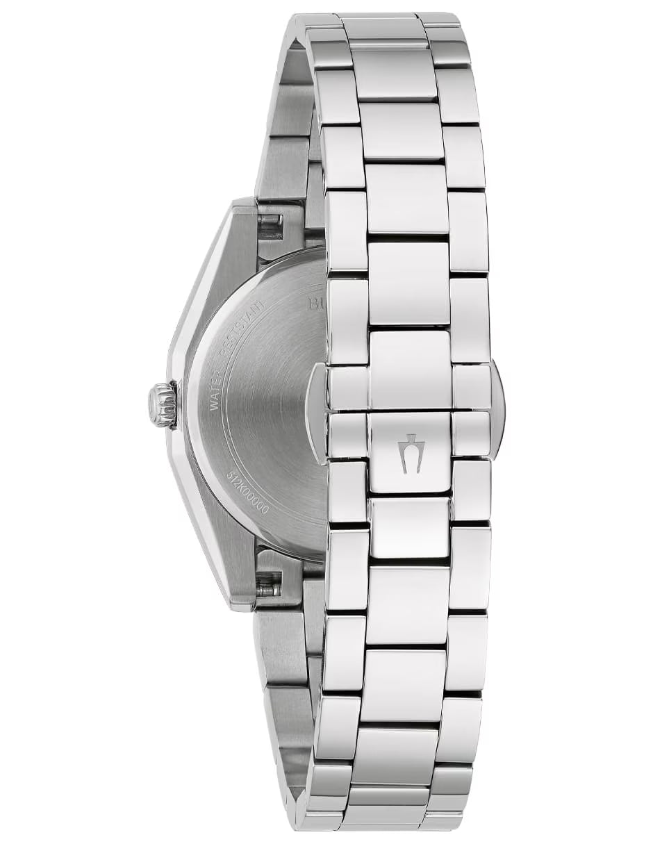 Bulova Surveyor 96L346 azul hielo acero inoxidable reloj femenino elegante