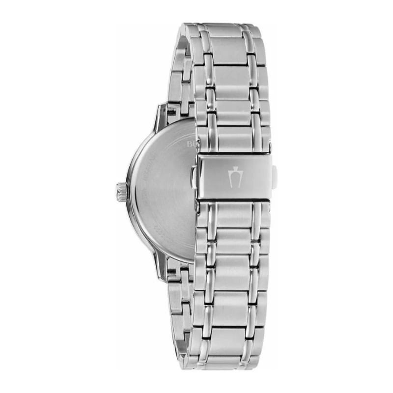 Bulova Classic Dress 96M141 plateado acero inoxidable reloj elegante de cuarzo