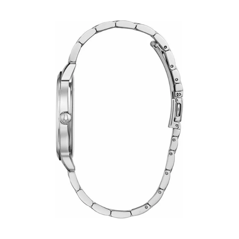 Bulova Classic Dress 96M141 plateado acero inoxidable reloj elegante de cuarzo
