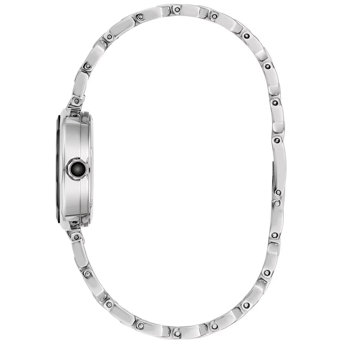 Bulova Bangle 96P251 plateado diamantes reloj joya femenino contemporáneo