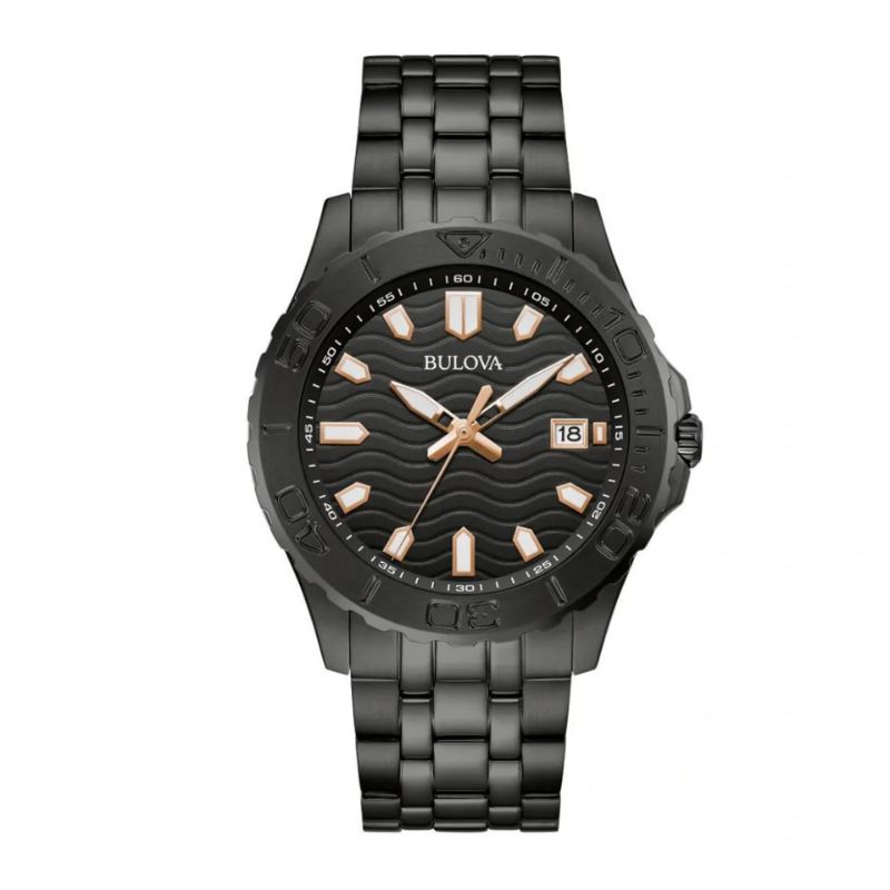 Bulova 98B438 acero inoxidable bicolor reloj clásico elegante