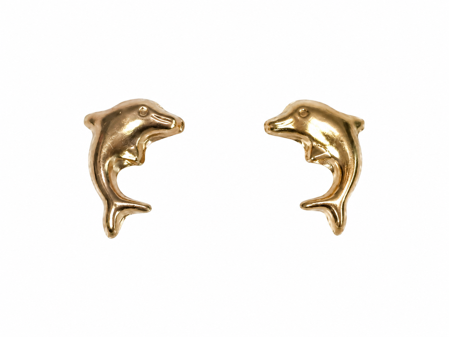 Aretes Delfín Oro Amarillo 14K para Bebé