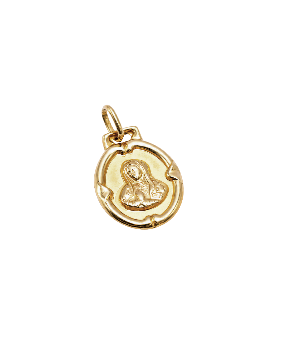 Dije Virgen María Oro Amarillo 14k