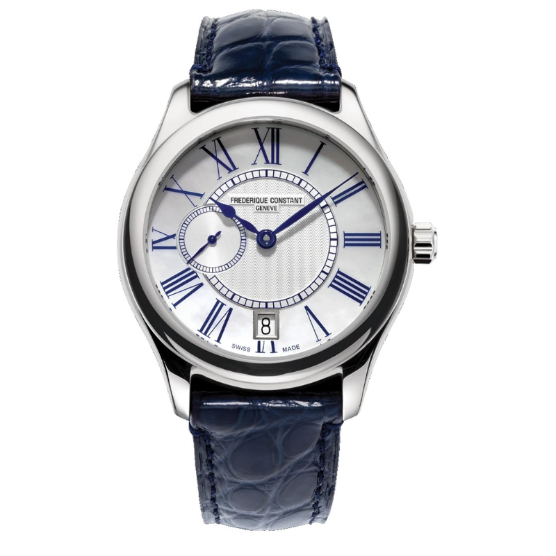 Frederique Constant FC-318MPWN3B6 nácar azul reloj femenino Art Déco