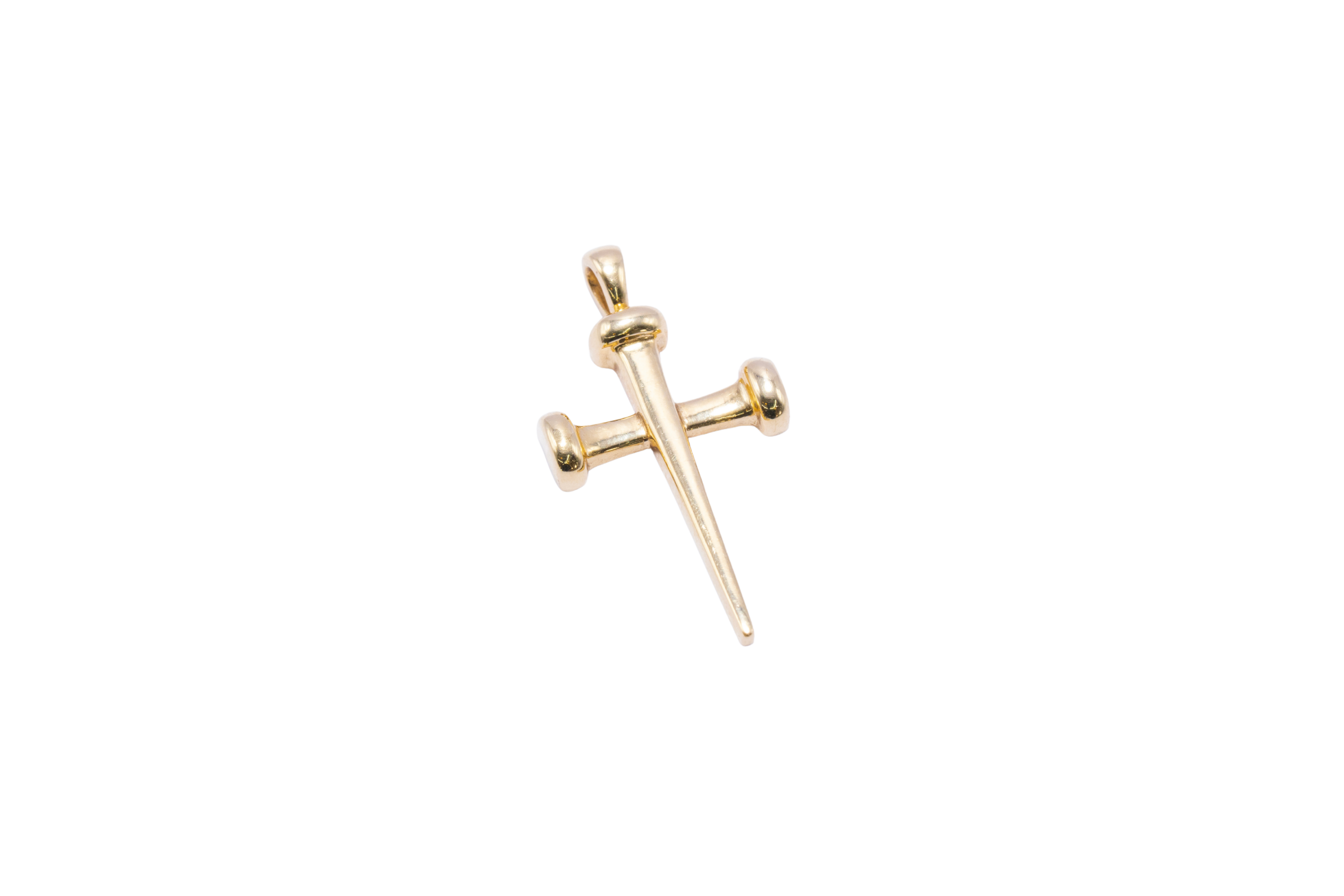 Dije Cruz de Clavos Oro 14K