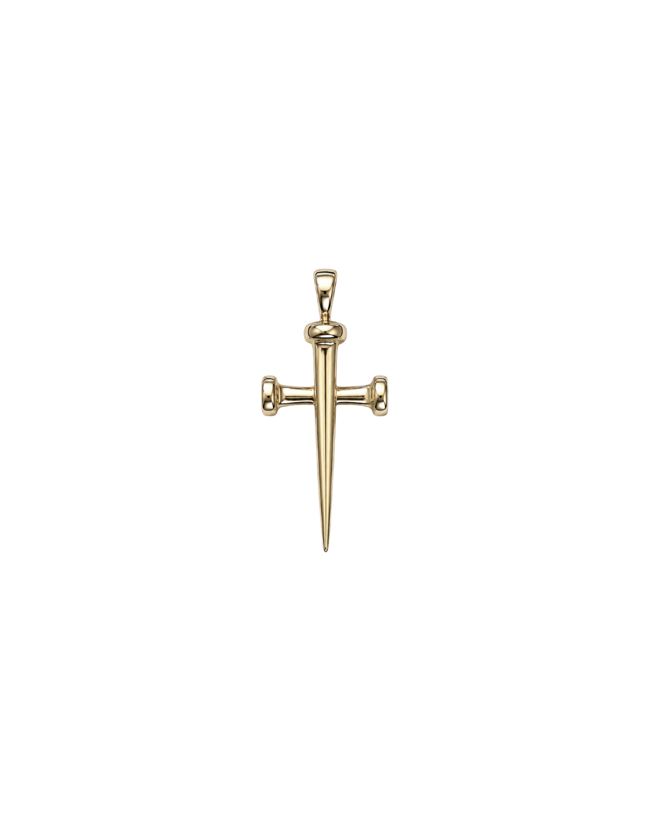Dije Cruz de Clavos Oro 14K