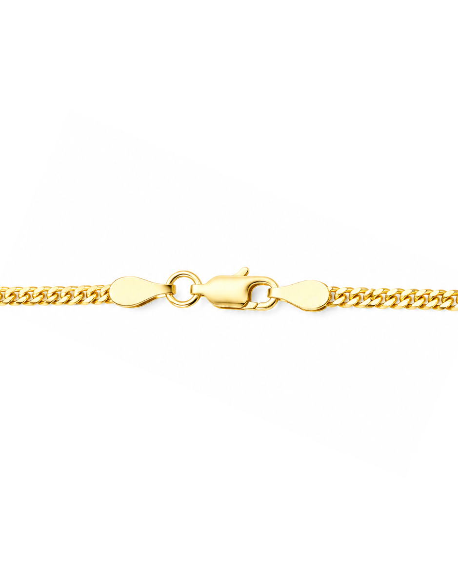 Cadena Cubana Delgada en Oro Amarillo 14K 45 cm
