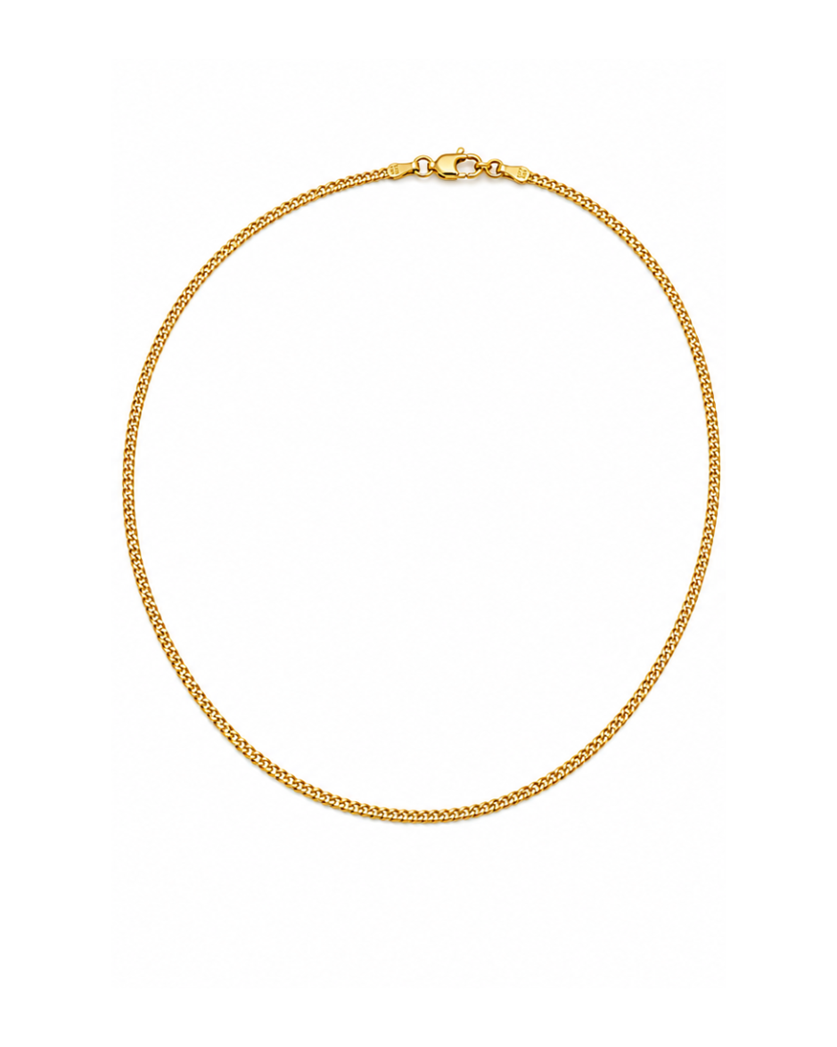 Cadena Cubana Mini Oro Amarillo 14K 45 cm