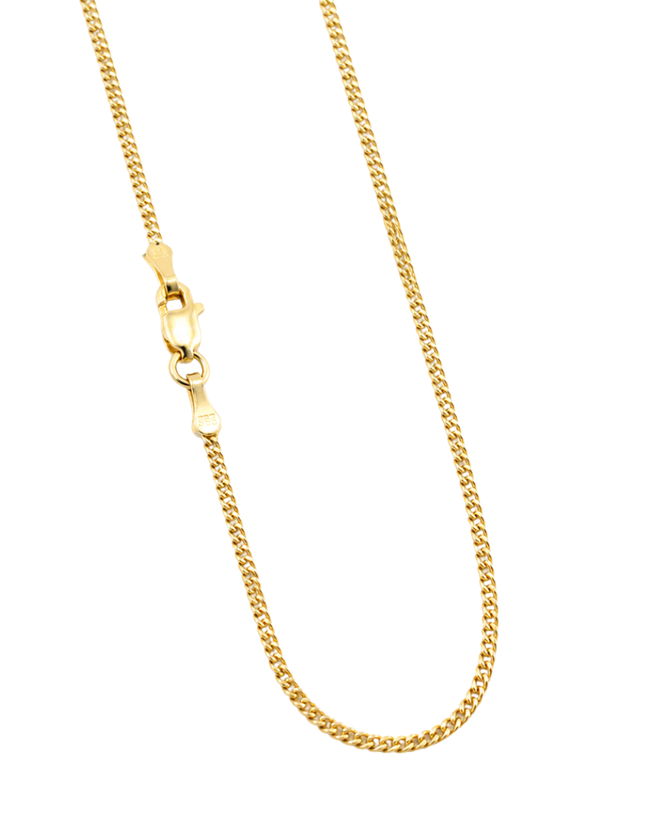 Cadena Cubana Mini de Oro Amarillo 14K de 50 cm