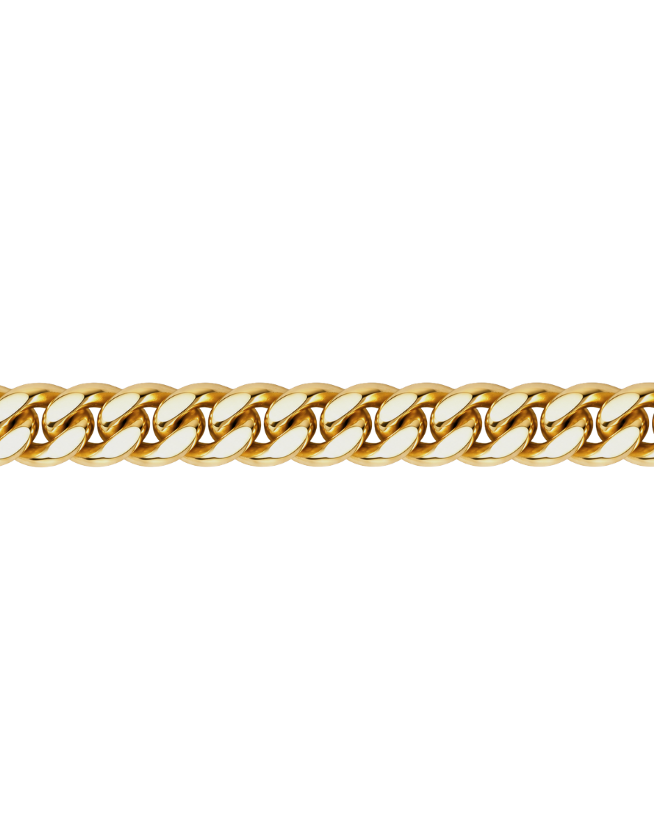 Cadena Barbada en Oro Amarillo 14K 2 mm 50 cm