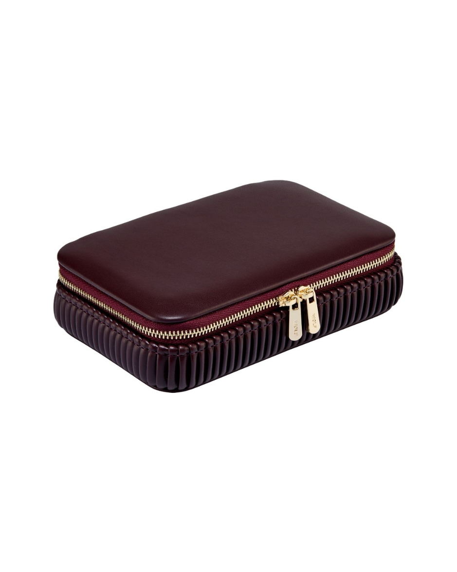Estuche para Joyas Wolf Bella Zip Case de Cuero Vegano