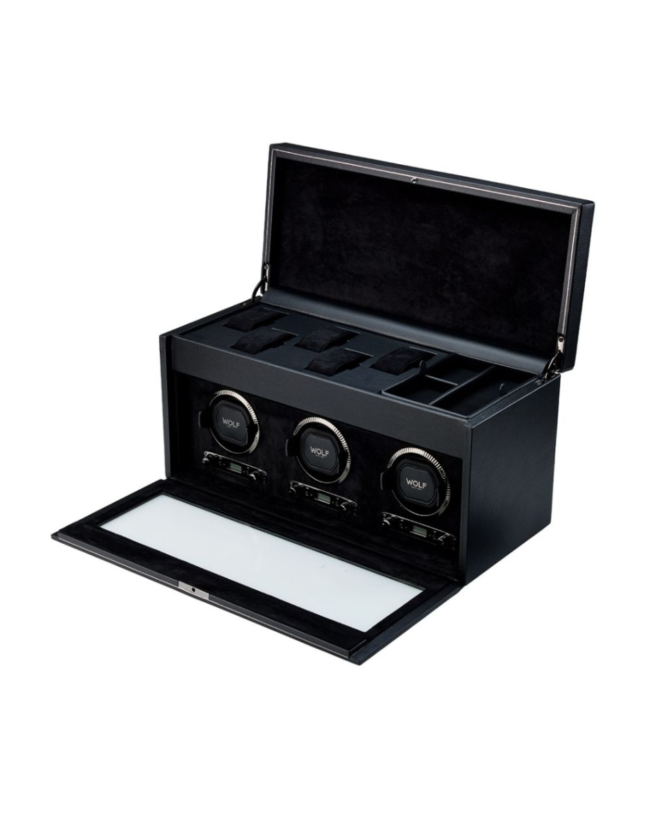 Watch Winder Triple Wolf British Racing con Almacenamiento