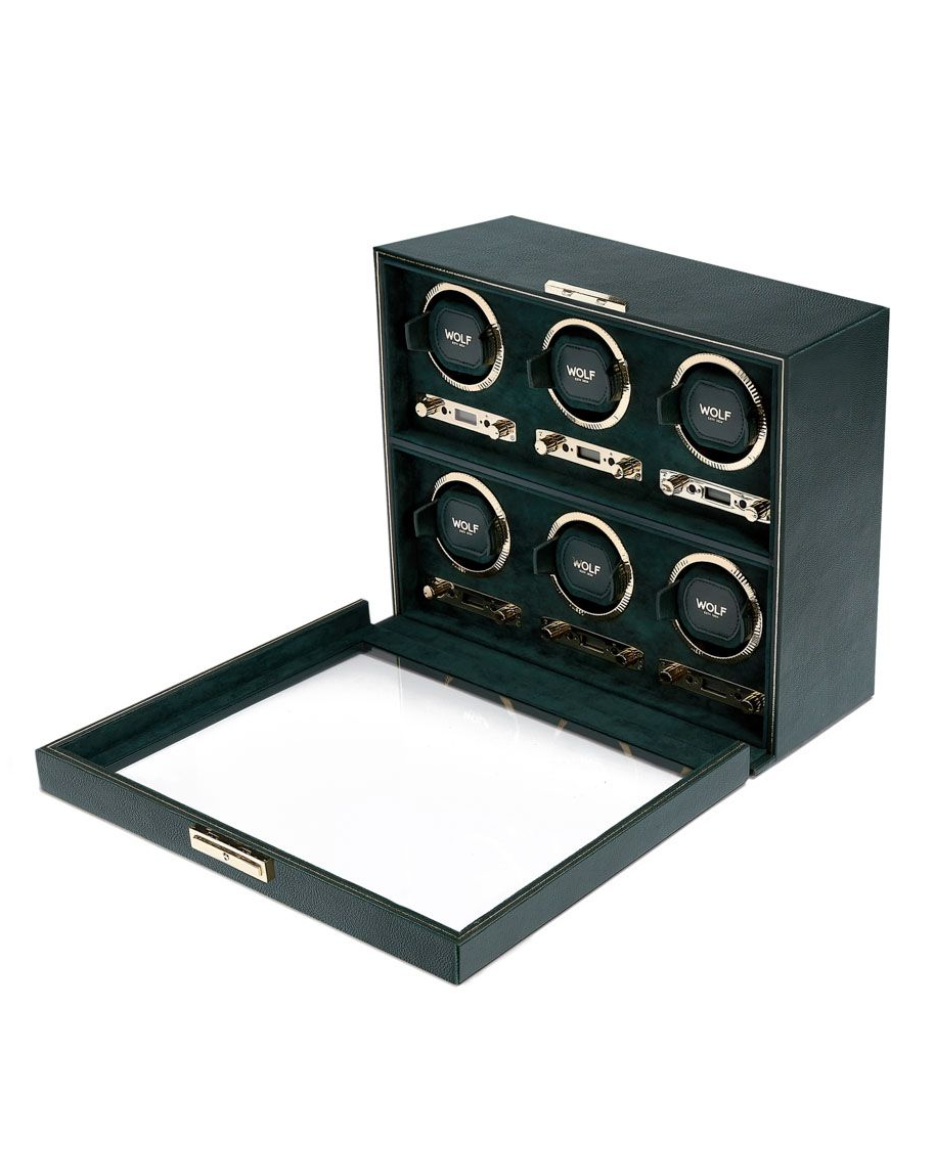 Watch Winder para 6 Relojes Wolf British Racing