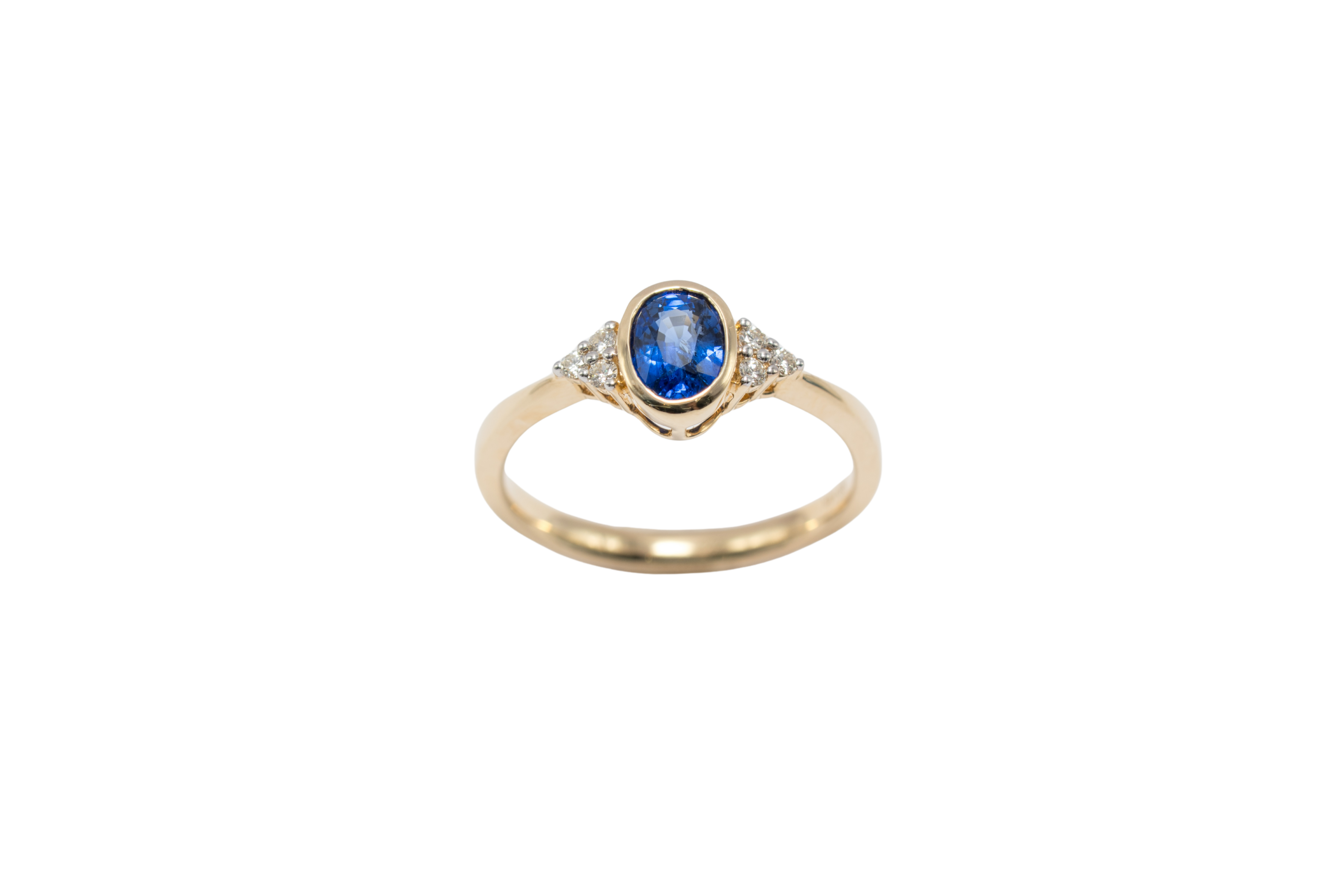 ANILLO ZAFIRO OVAL BISELADO