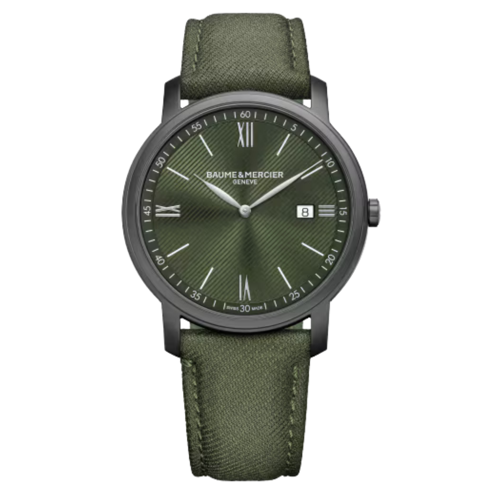 Baume & Mercier Classima 10766 verde ADLC reloj suizo contemporáneo