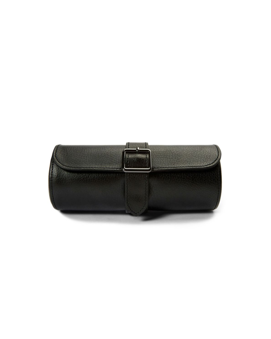 Estuche Porta Relojes WOLF British Racing Triple Watch Roll de Piel para 3 Relojes