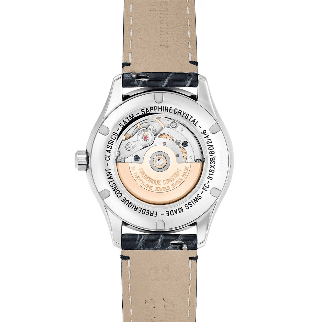 Frederique Constant FC-318MPWN3B6 nácar azul reloj femenino Art Déco