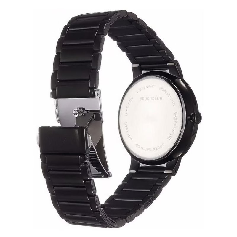 Citizen BI5017-50E negro acero inoxidable reloj minimalista contemporáneo