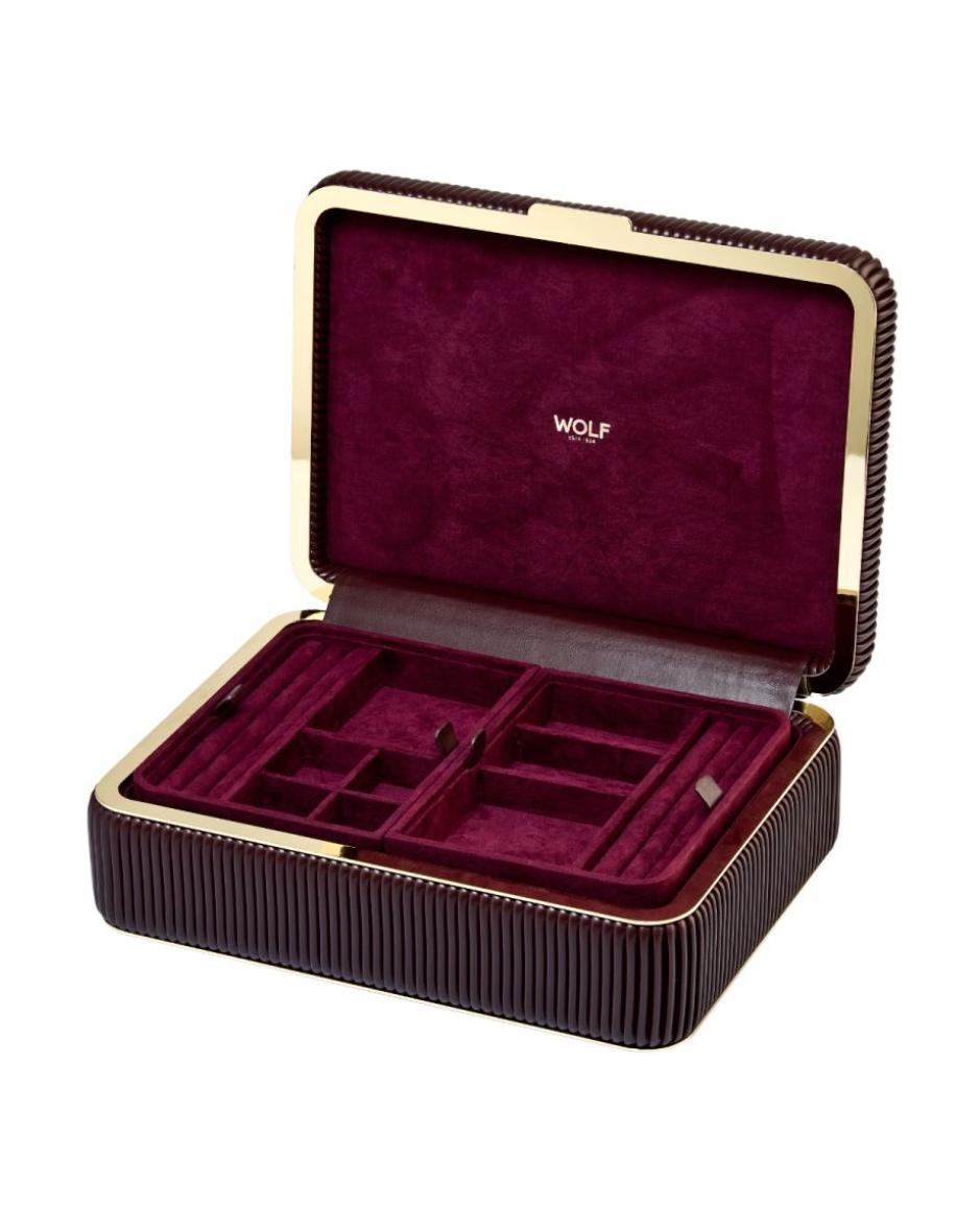 Joyero Mediano WOLF Bella con Bandejas Removibles y LusterLoc™
