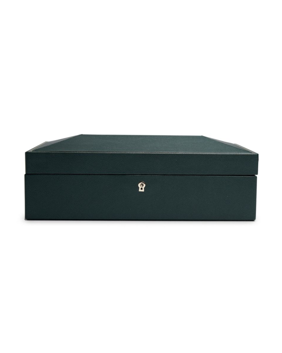 Caja para 10 Relojes WOLF British Racing Verde con Cerradura
