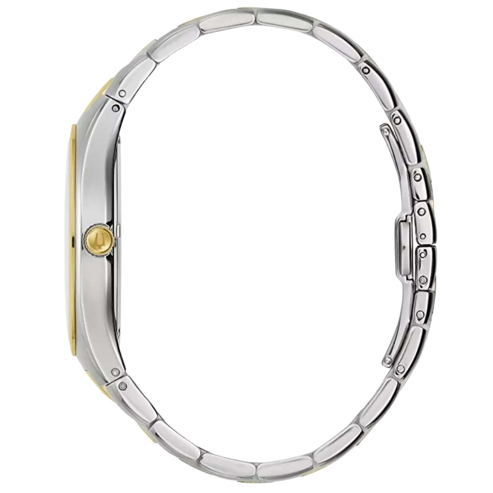 Bulova 98C144 negro dorado acero bitono cronógrafo contemporáneo