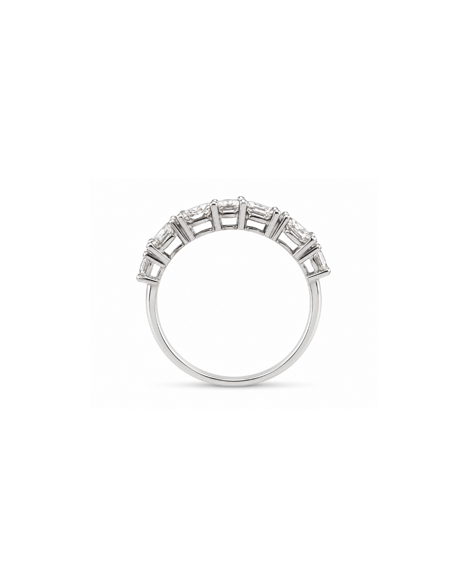 Anillo Oro Blanco 14K con Diamantes de Laboratorio 2.65 CTW