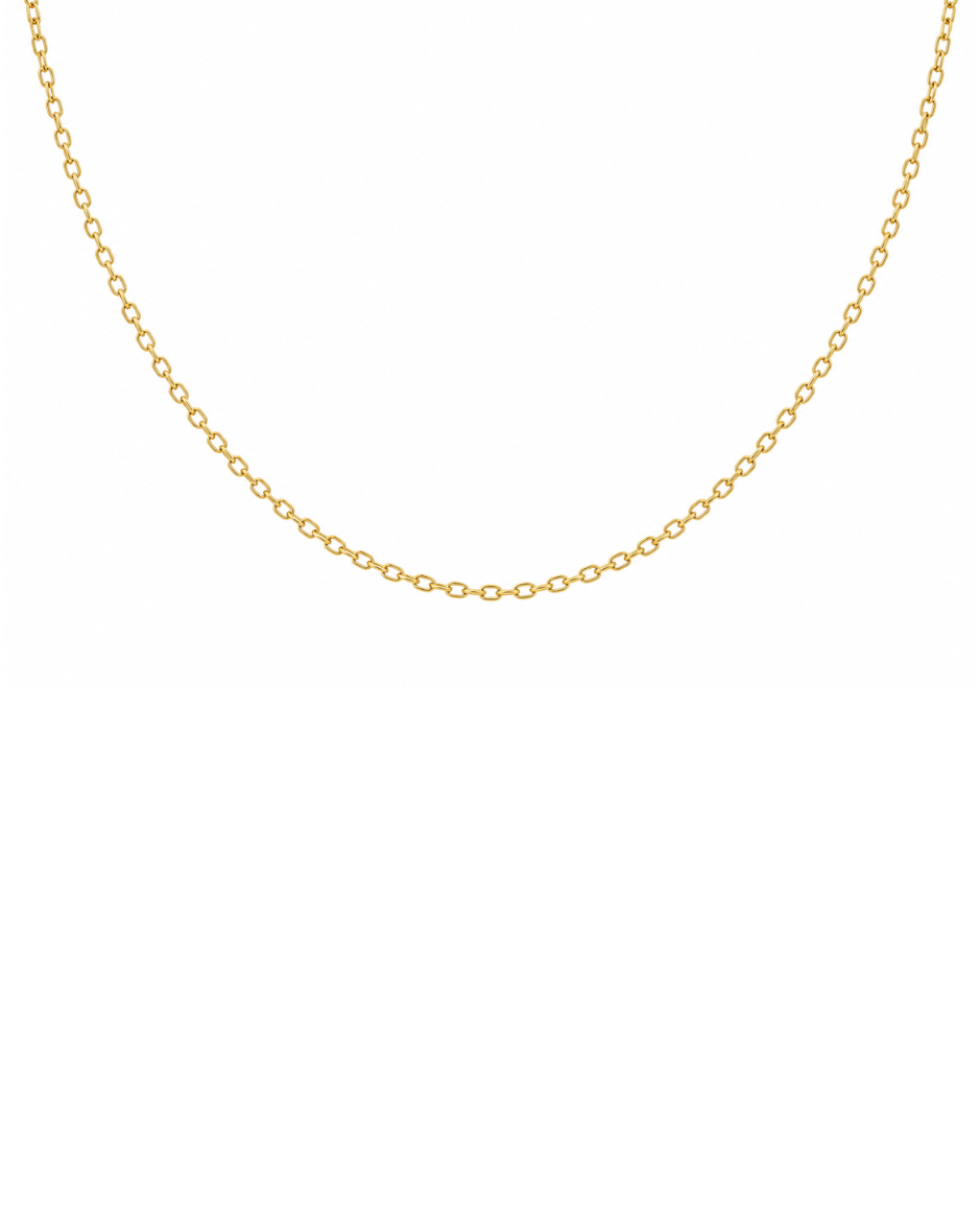 Cadena Mini de Ancla en Oro de 14K | 45 y 50 cm