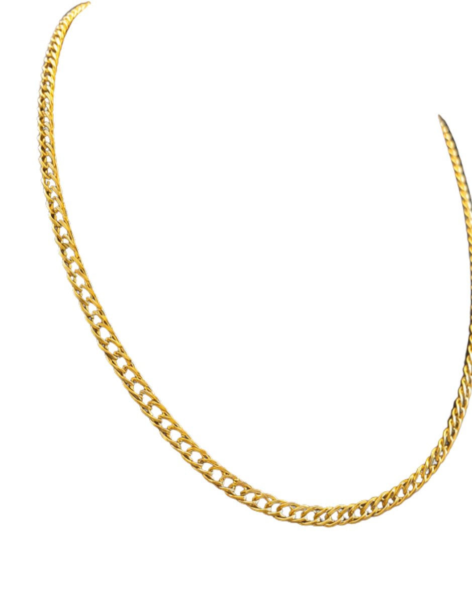 Cadena Barbada Trenzada Oro Amarillo 10K 60 cm 16.9 g