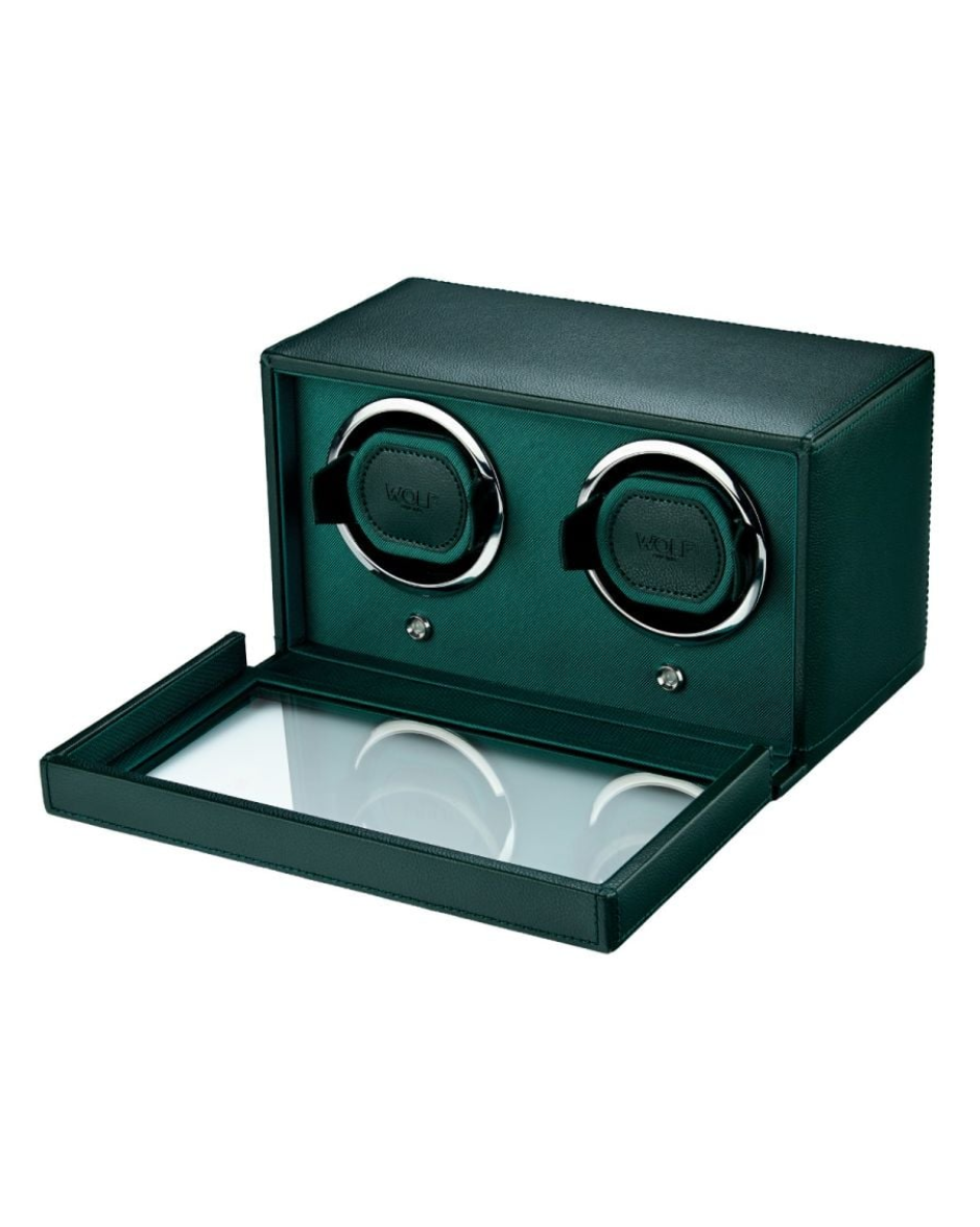 Watch Winder Doble Wolf Cub con Cubierta