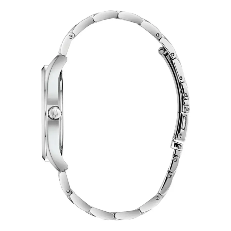 Bulova Classic 96L272 gris acero inoxidable reloj femenino elegante