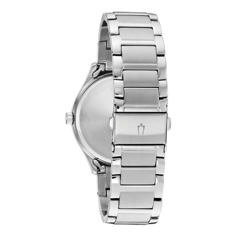 Bulova Classic 96L272 gris acero inoxidable reloj femenino elegante