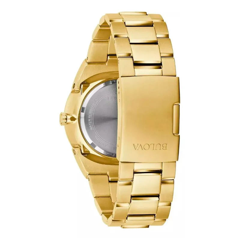 Bulova 97B221 Green Dial Gold Tone Dress Watch