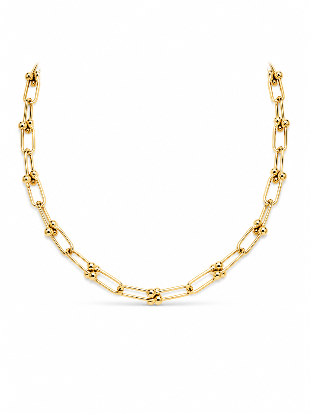Collar Link Oro Amarillo 10K 55 cm Hueco