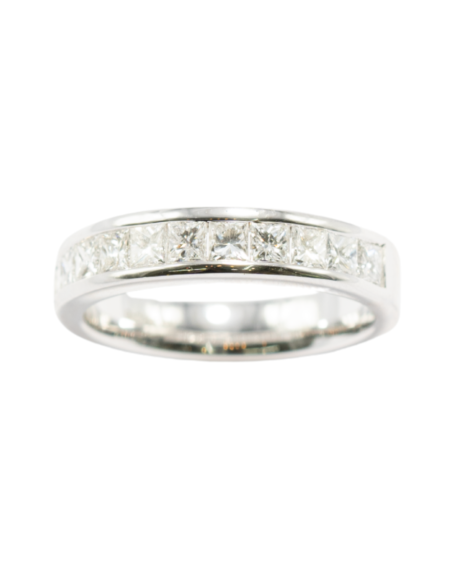 Onore Churumbela diamantes corte princesa oro blanco 14K estilo contemporáneo