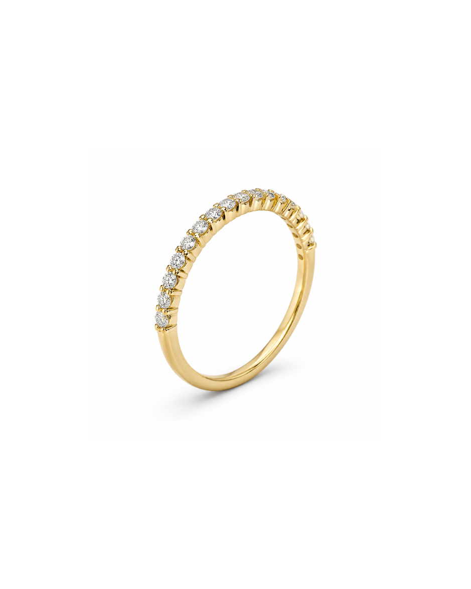 Anillo Oro 14K con Diamantes Naturales 0.20 CTW