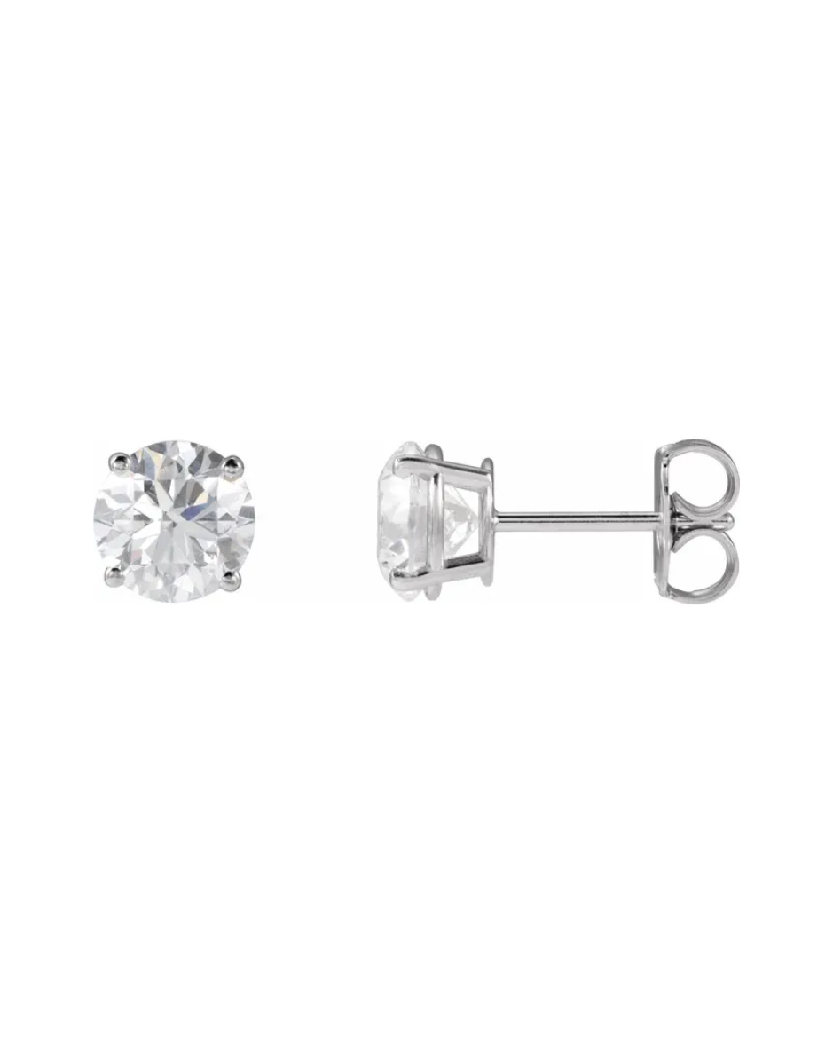 Broqueles de Oro Blanco 14K con Diamantes de Laboratorio 2.00 CTW