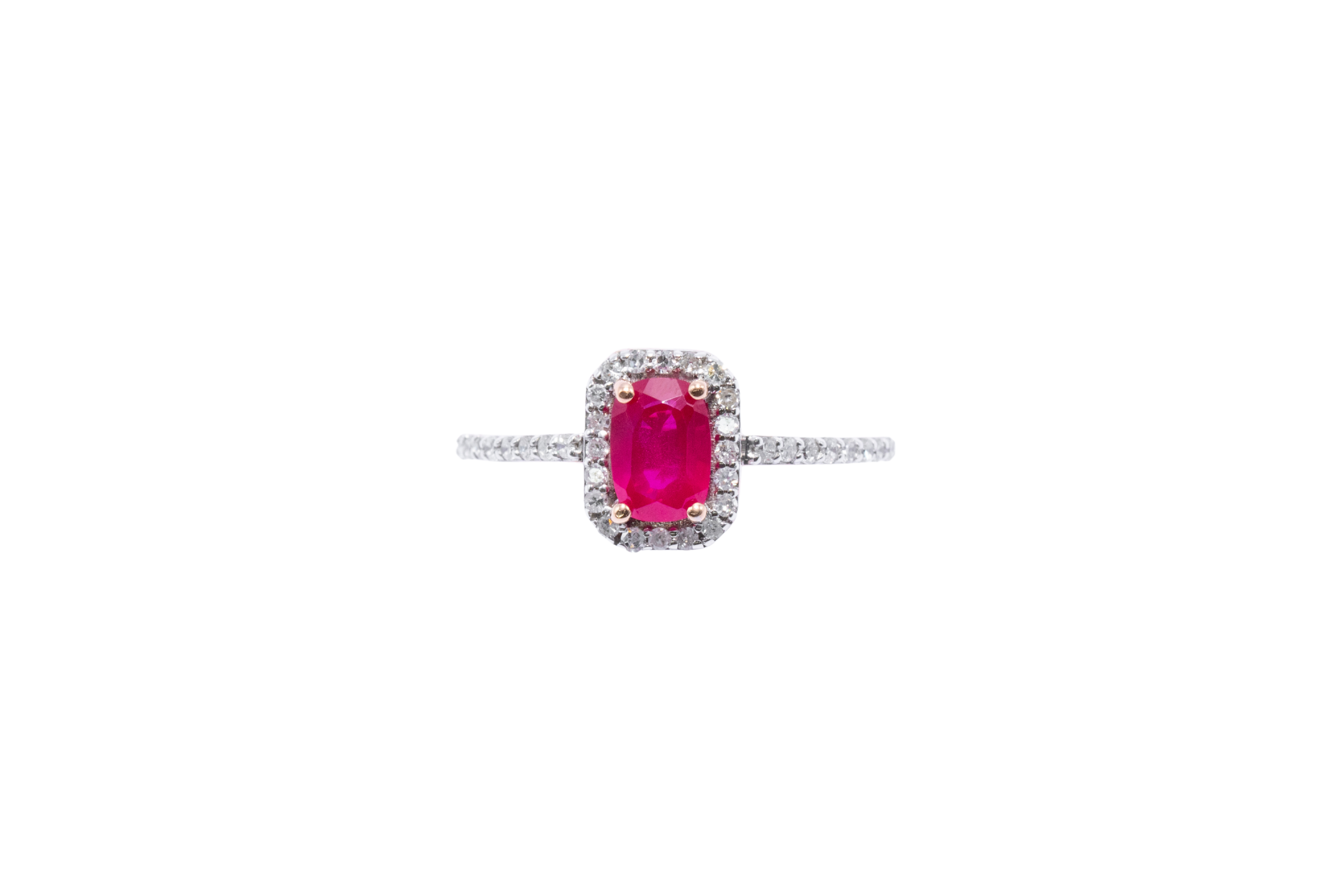 ANILLO RUBY CORTE ESMERALDA