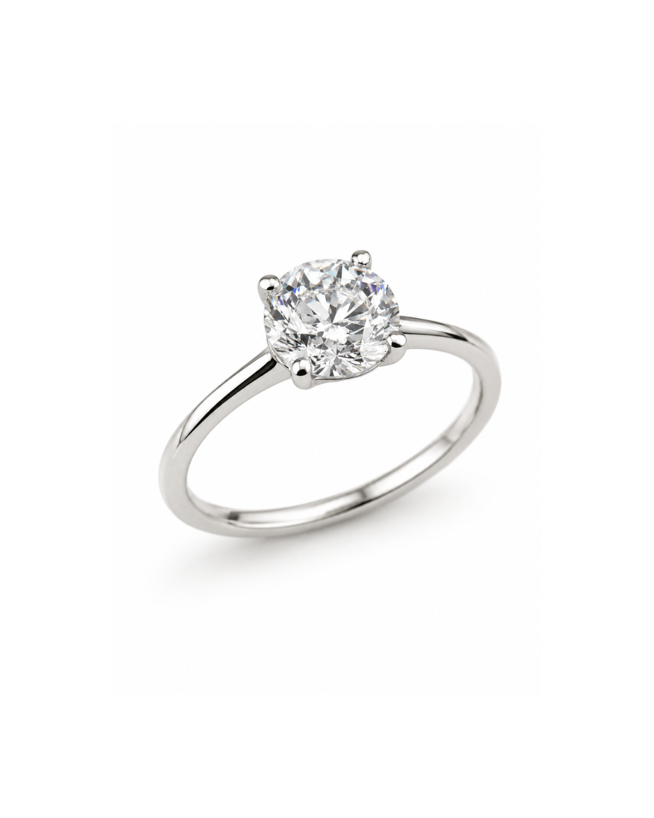 Anillo Solitario Diamante Lab 1.5 CT Oro 14K