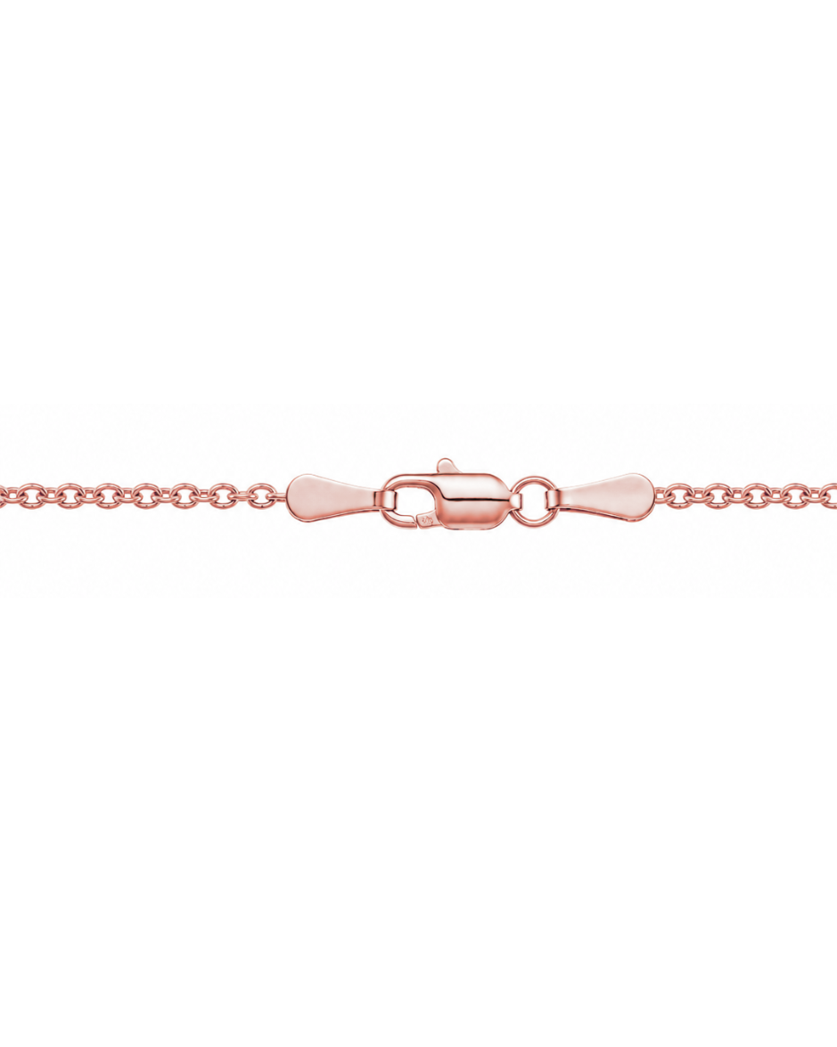 Cadena Oro Rosa 14K Tipo Cable 1.4 mm