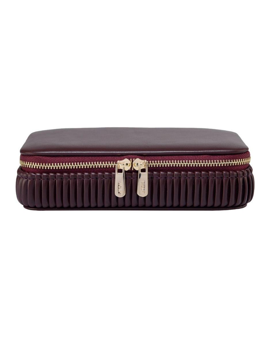 Estuche para Joyas Wolf Bella Zip Case de Cuero Vegano