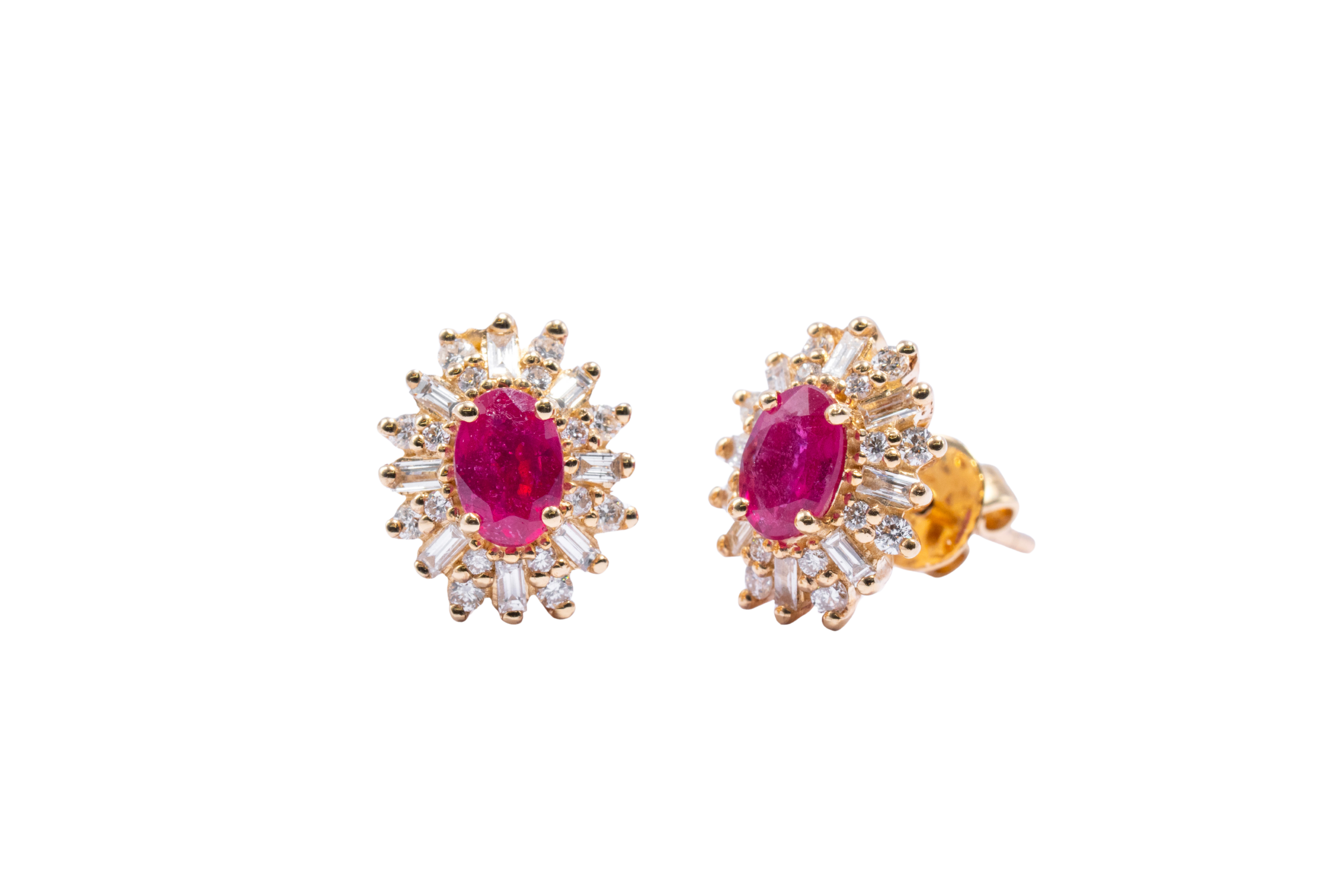 ARETES DESTELLO RUBI