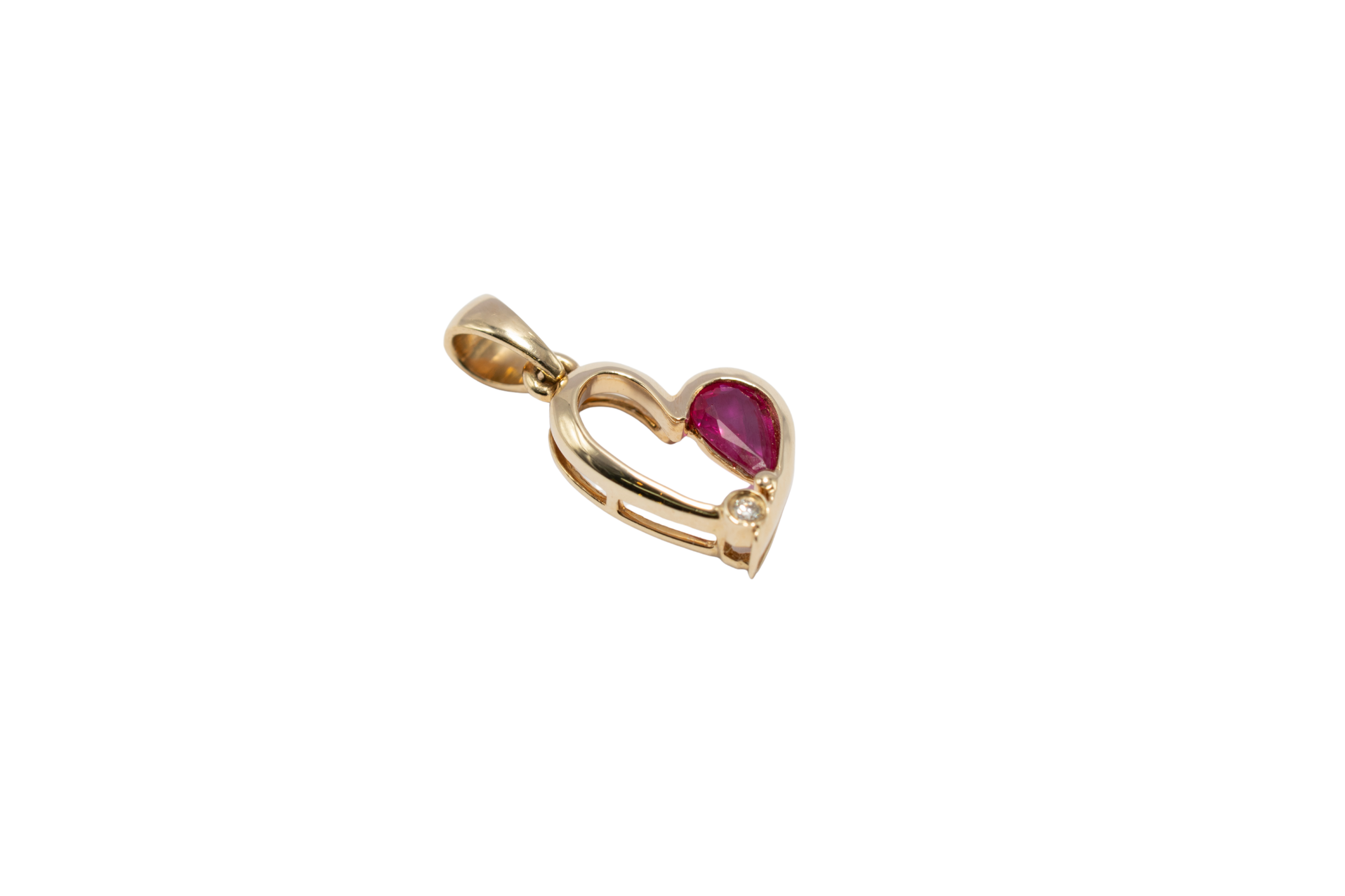 CORAZON RUBI Y DIAMANTE