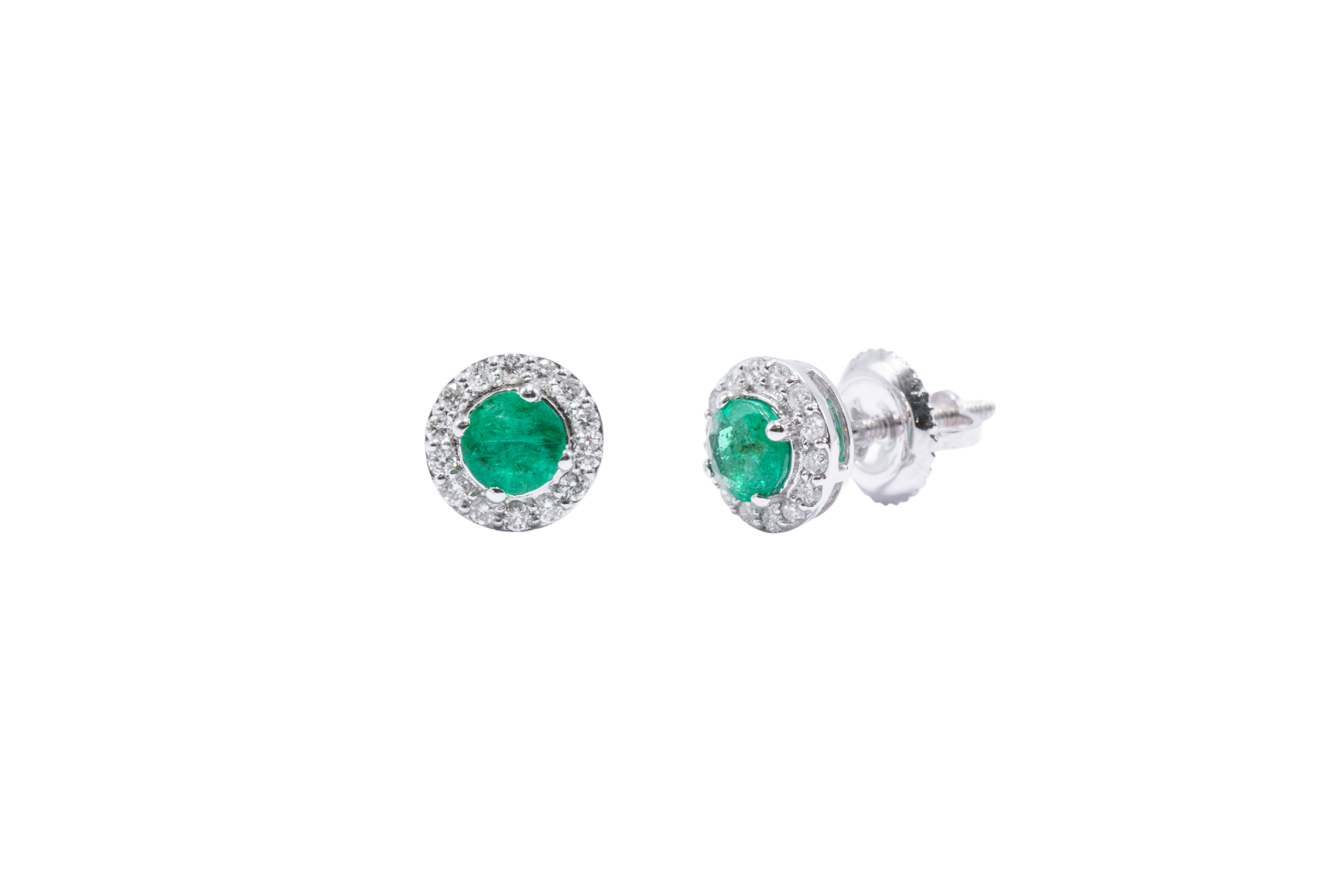 ARETES ESMERALDA Y DIAMANTES OB