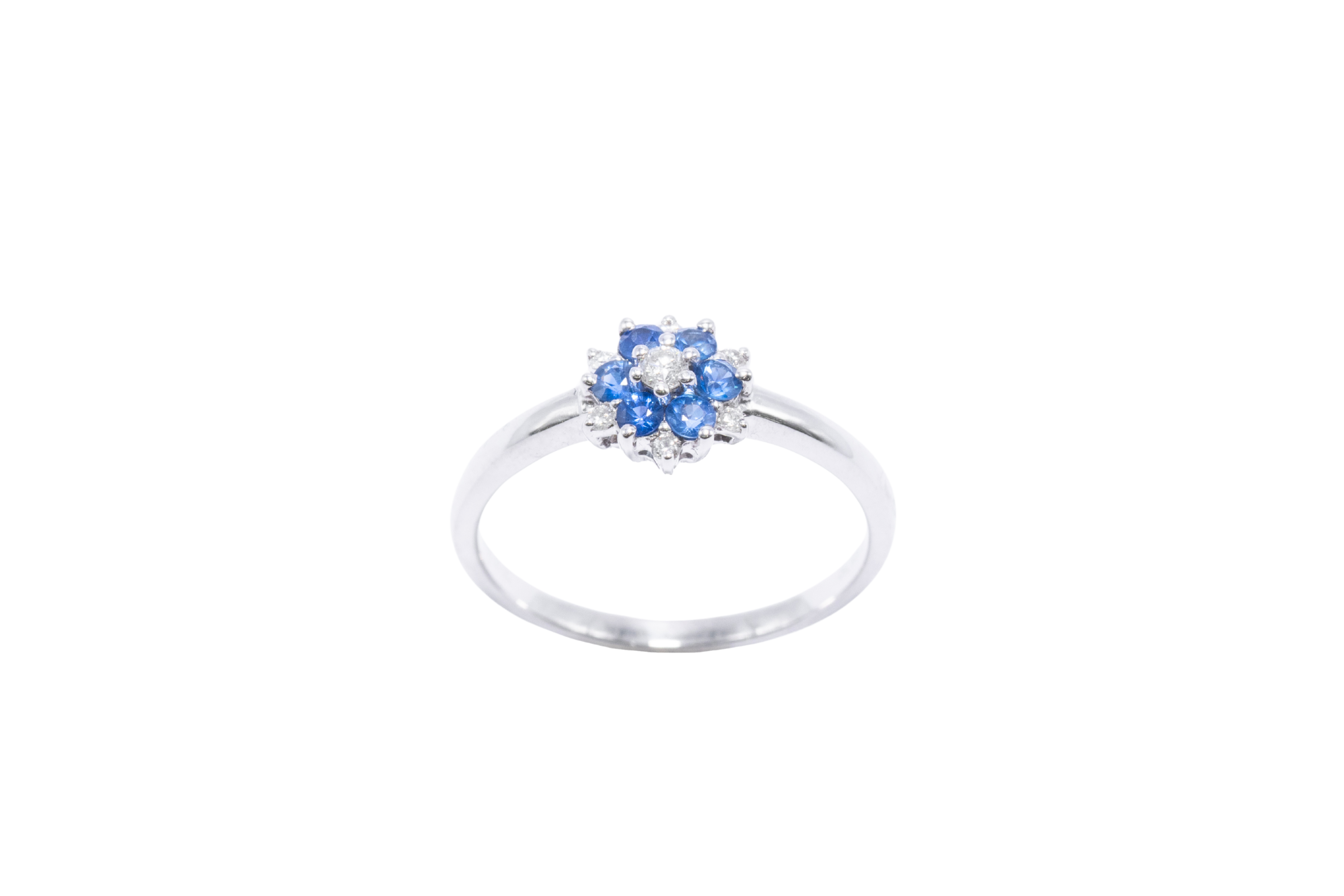 ANILLO FLOR DE ZAFIRO